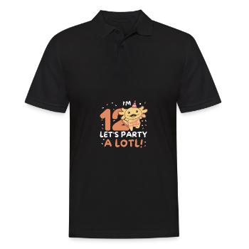 12ème anniversaire Axolotl douze ans doux Axolotls - Polo Homme - noir - Devant - Kai (181cm)