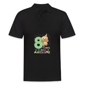 Loutre pour ses enfants de 8 ans - Polo Homme - noir - Devant - Kai (181cm)