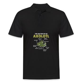 Axolotl Explication Anatomie d’un Axolotl - Polo Homme - noir - Devant - Kai (181cm)