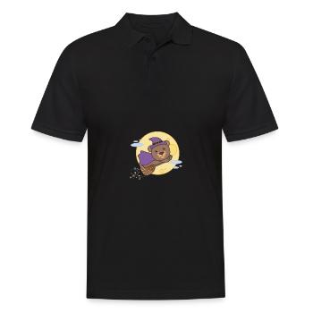 Bear Halloween Witch Children Witches Costume - Men's Polo Shirt - black - Front - Kai (181cm)