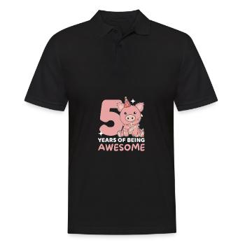Cochon pour les 5 ans Enfants de cinq ans - Polo Homme - noir - Devant - Kai (181cm)