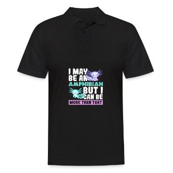 Axolotl Amphibien Salamander cute axolotl - Männer Poloshirt - Schwarz - Vorne - Kai (181cm)