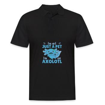 I'm not just a pet I'm an Axolotl cute axolotl - Männer Poloshirt - Schwarz - Vorne - Kai (181cm)