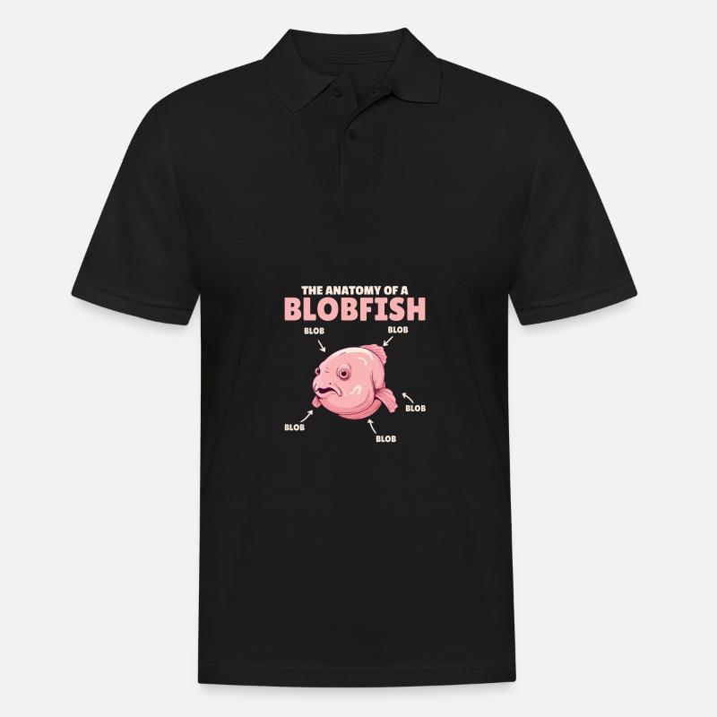 Blobfish Explication Anatomie d’un Blobfish - Polo Homme - noir