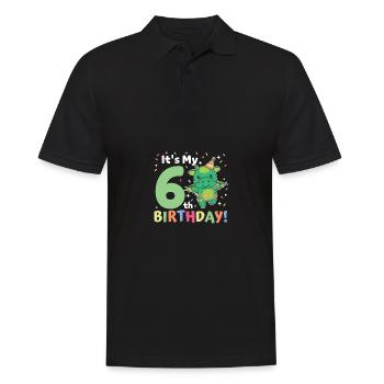 Dragon pour les enfants de 6 ans - Polo Homme - noir - Devant - Kai (181cm)