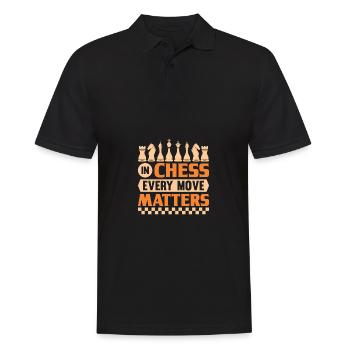 Chess Chess Piece King Pawn Dream - Men's Polo Shirt - black - Front - Kai (181cm)