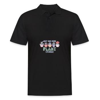 Funny Plant Saying Plant Kawaii Succulent - Men's Polo Shirt - black - Front - Kai (181cm)