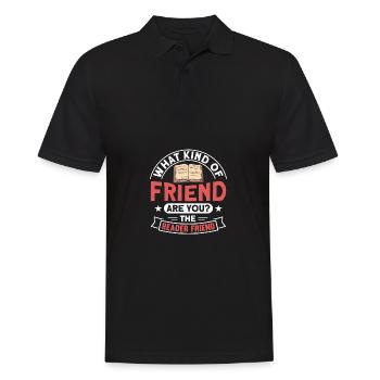 Book lover design with books for literature - Men's Polo Shirt - black - Front - Kai (181cm)
