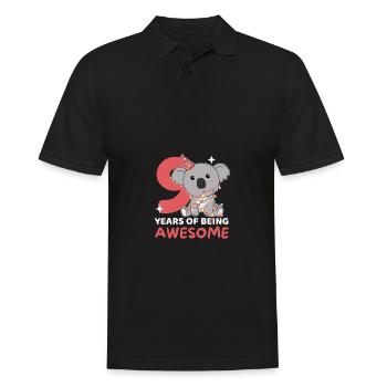 Koala pour les enfants de 9 ans - Polo Homme - noir - Devant - Kai (181cm)