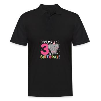 Eléphant pour les enfants de 3ème anniversaire de trois ans - Polo Homme - noir - Devant - Kai (181cm)
