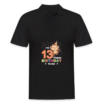 Singe pour les enfants de treize ans - Polo Homme - noir - Devant - Kai (181cm)