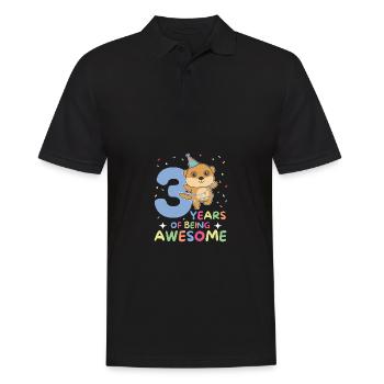 Meerkat for 3rd birthday children three years - Men's Polo Shirt - black - Front - Kai (181cm)
