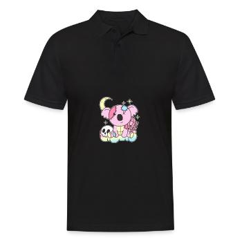 Kawaii Gothic Koala Pastellfarben Gothic Goth - Männer Poloshirt - Schwarz - Vorne - Kai (181cm)