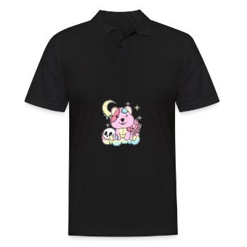 Kawaii Gothique Quokka Pastel Goth - Polo Homme - noir - Devant - Kai (181cm)