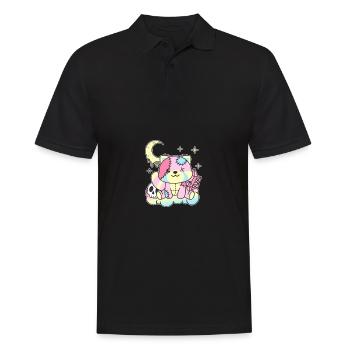 Kawaii Gothic Red Panda Pastel Gothic - Men's Polo Shirt - black - Front - Kai (181cm)