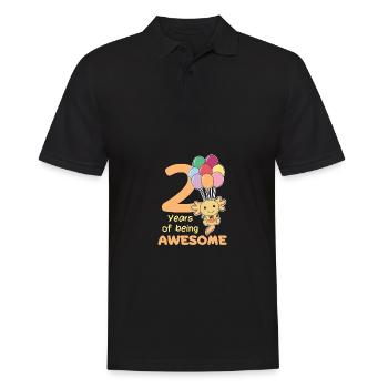 Axolotl pour les enfants de 2ème anniversaire deux ans - Polo Homme - noir - Devant - Kai (181cm)