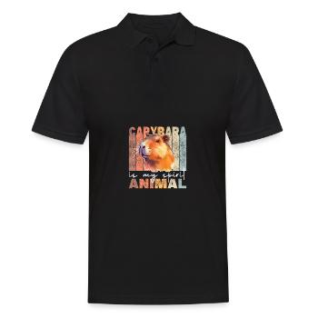 Capybara is my spirit animal - süßes Capybara - Men's Polo Shirt - black - Front - Kai (181cm)