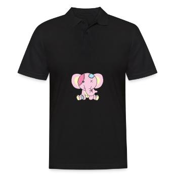Kawaii Gothic Elephant Pastel Gothic Goth - Men's Polo Shirt - black - Front - Kai (181cm)