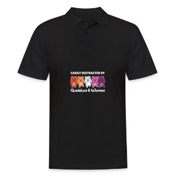 Drapeau Lesbien Pride LGBTQ Mignon Quokka - Polo Homme - noir - Devant - Kai (181cm)