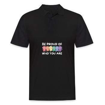 Drapeau arc-en-ciel Gay Pride LGBTQ Singe - Polo Homme - noir - Devant - Kai (181cm)