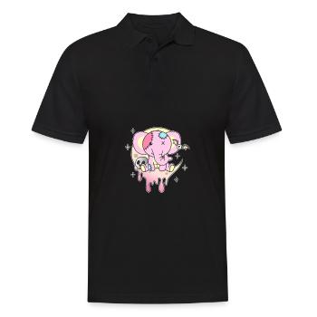 Kawaii Gothic Elephant Pastel Gothic Goth - Men's Polo Shirt - black - Front - Kai (181cm)