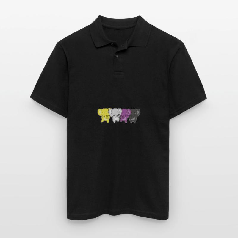Nonbinary Monkey Flag Pride LGBTQ Cute Monkey Men's Polo Shirt