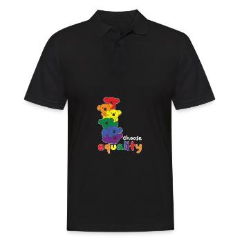 Rainbow Flag Pride LGBTQ Mignon Koala Stack - Polo Homme - noir - Devant - Kai (181cm)