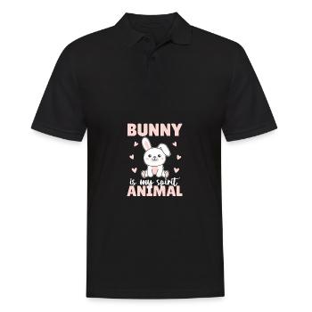 Le lapin est mon animal spirituel - süßer Hase - Polo Homme - noir - Devant - Kai (181cm)