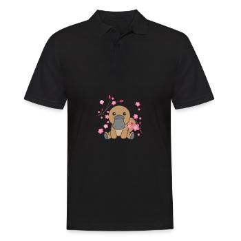 Platypus cute animals for kids kawaii - Men's Polo Shirt - black - Front - Kai (181cm)