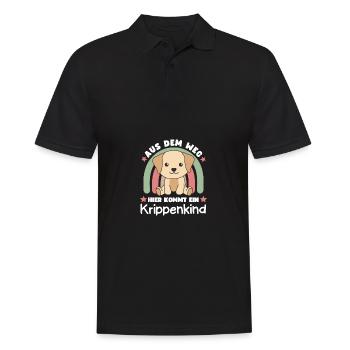 Aus Dem Weg Hier Kommt Ein Krippenkind Hund - Männer Poloshirt - Schwarz - Vorne - Kai (181cm)
