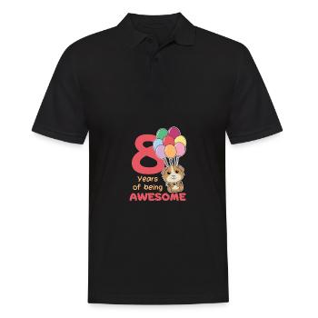 Cochons d’Inde pour les enfants de 8e anniversaire huit - Polo Homme - noir - Devant - Kai (181cm)