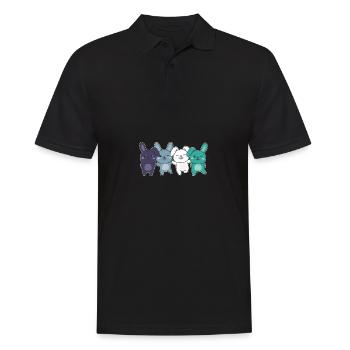 oriented aroace Flag Pride LGBTQ cute bunny - Men's Polo Shirt - black - Front - Kai (181cm)