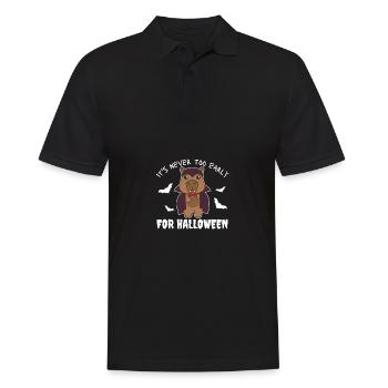 Capybara it's never too early for Halloween vampire - Men's Polo Shirt - black - Front - Kai (181cm)