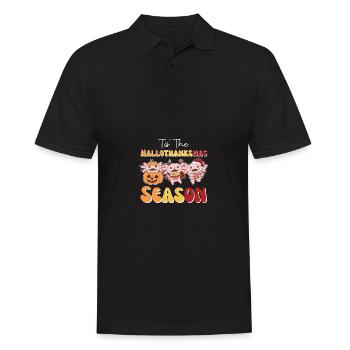 Tis' the Hallothanksmas Season Axolotl - Men's Polo Shirt - black - Front - Kai (181cm)