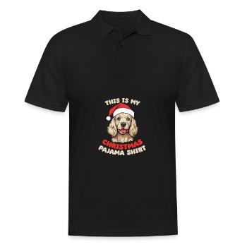 Cocker Spaniel Noël Pyjama Chiens - Polo Homme - noir - Devant - Kai (181cm)