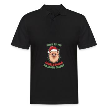 Pyjama de Noël de Poméranie Chiens - Polo Homme - noir - Devant - Kai (181cm)