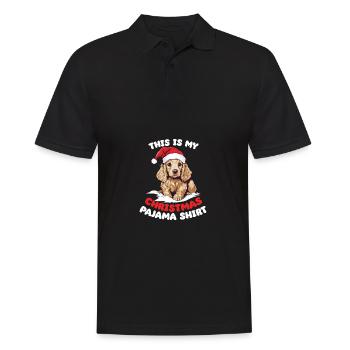 Cocker Spaniel Noël Pyjama Chiens - Polo Homme - noir - Devant - Kai (181cm)
