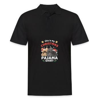 Bouledogue Français Pyjama de Noël Chiens - Polo Homme - noir - Devant - Kai (181cm)