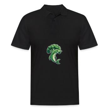 Brocoli Barracuda drôle d’animal à base de légumes - Polo Homme - noir - Devant - Kai (181cm)