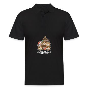 Joyeux Noël Cochon d’Inde Veille de Noël - Polo Homme - noir - Devant - Kai (181cm)