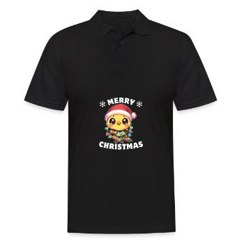 Christmas Fairy Lights Canary - Men's Polo Shirt - black - Front - Kai (181cm)