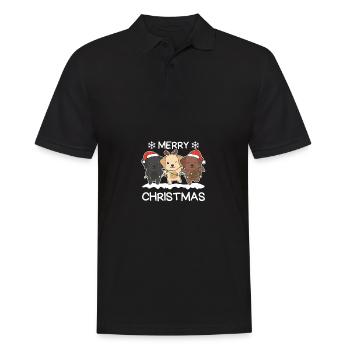 Joyeux Noël Labrador Chiens de la veille de Noël - Polo Homme - noir - Devant - Kai (181cm)