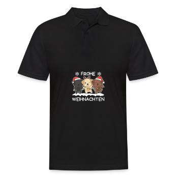 Joyeux Noël Labrador Chiens de la veille de Noël - Polo Homme - noir - Devant - Kai (181cm)