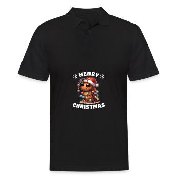 Christmas Fairy Lights Cockroach - Men's Polo Shirt - black - Front - Kai (181cm)