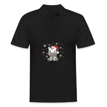 Zebra Christmas Winter Animals Zebra - Men's Polo Shirt - black - Front - Kai (181cm)