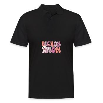 Bichon frisé Groovy Bichon Maman - Polo Homme - noir - Devant - Kai (181cm)