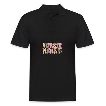 Yorkshire Terrier Groovy Yorkie Mama - Männer Poloshirt - Schwarz - Vorne - Kai (181cm)