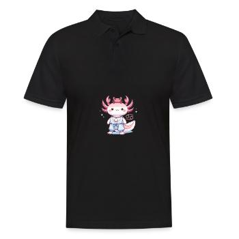 L’axolotl comme signe du zodiaque Cancer - Polo Homme - noir - Devant - Kai (181cm)