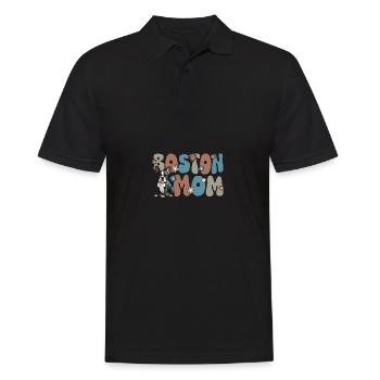 Boston Terrier Groovy Boston Maman - Polo Homme - noir - Devant - Kai (181cm)