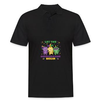 Mardi Gras Affe Faschings Kostüm - Männer Poloshirt - Schwarz - Vorne - Kai (181cm)